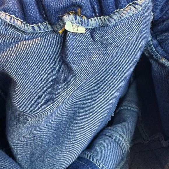 Strapless Blue Denim Women's Overalls - Picture 6 of 6